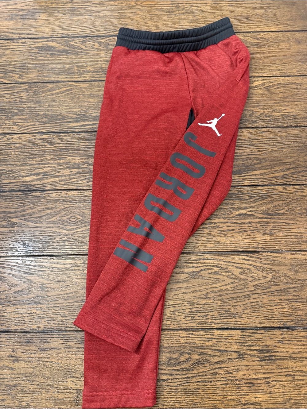 Jordan Red and Black Boys' Logo Jogger Pants